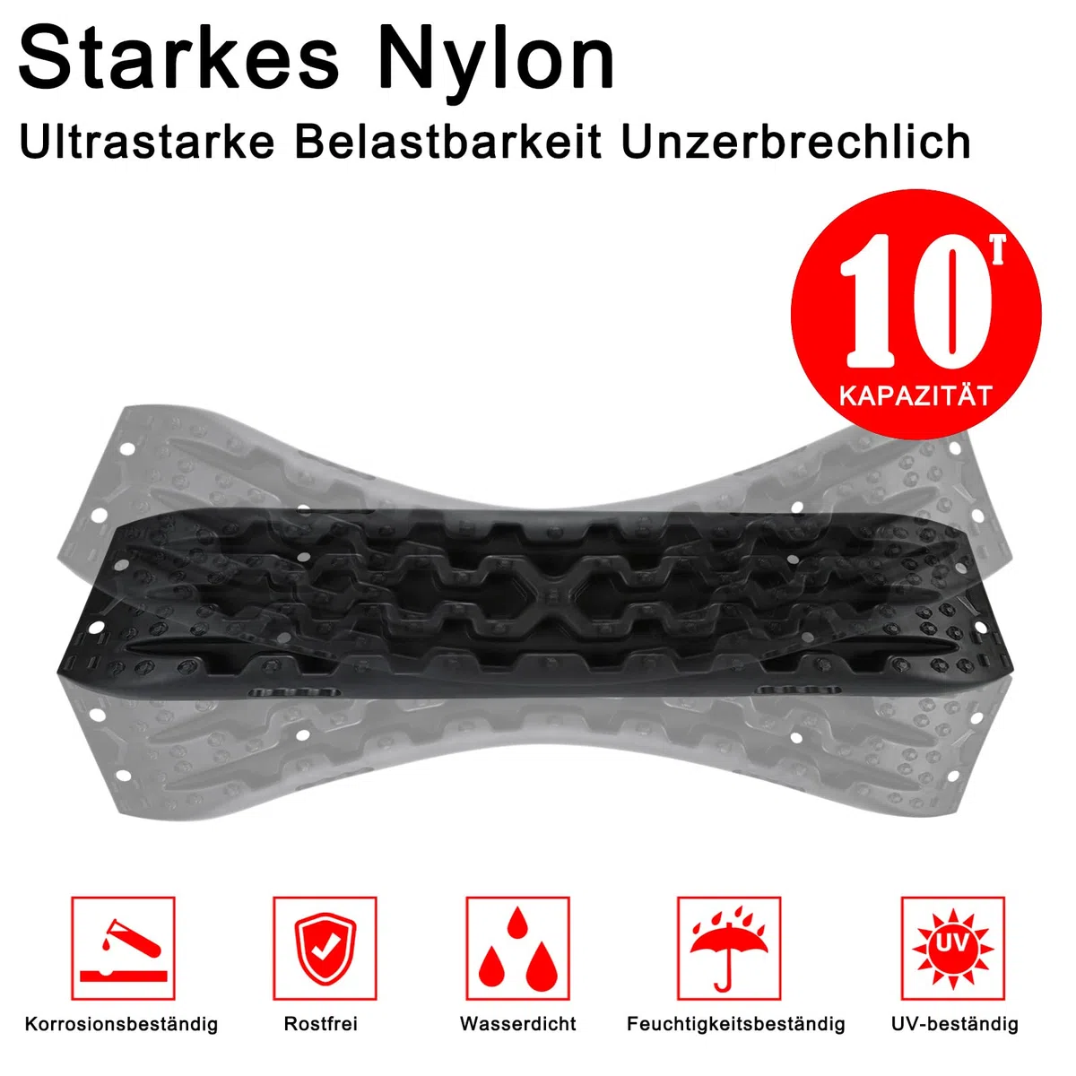Anfahrhilfe mit Aufbewahrungstasche und Installationstool,Sand/Schlamm/Schnee Recovery Board Offroad Tracks,10T Last,Reifenleiter für PKW LKW Geländewagen Wohnmobil