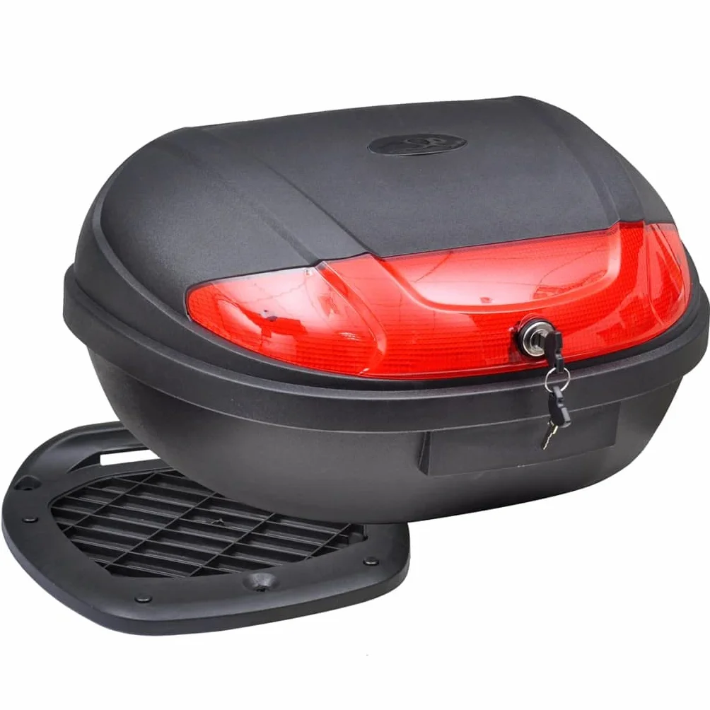 Motorrad-Topcase 72 L für 2 Helme, Motorradkoffer mit Schnellverschluss, 59 x 43 x 31 cm, Schwarz