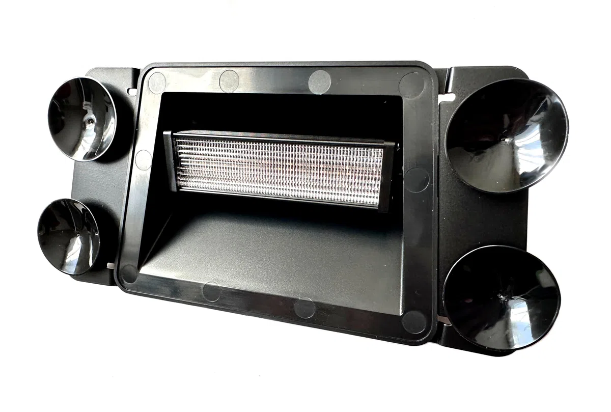 LED Frontblitzer Warnleuchte 12–24V - R65 R10 Zulassung - Amber/Blau Variante - Front Warnlicht für Auto LKW Transporter (252x46mm - Amber)