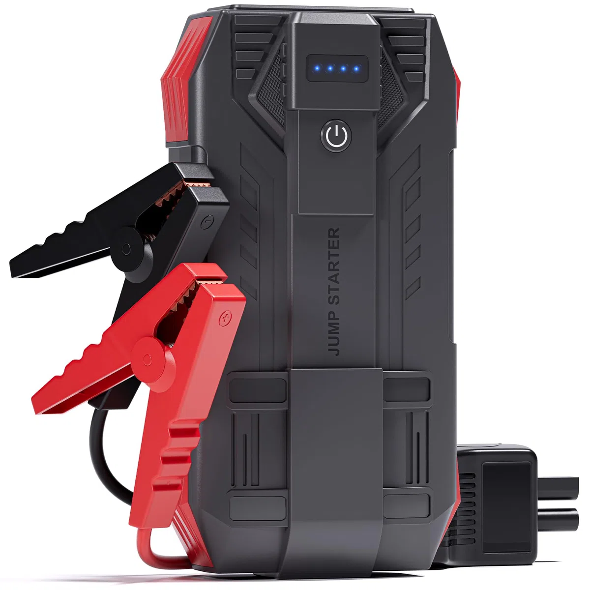 Povasee Starthilfe Powerbank für Pkw, 6000A Booster Auto Starthilfe (bis zu 10L Benzin/8L Diesel), Starter Powerbank mit Starthilfekabel, 12V Kfz Jump Starter mit LED und 2 USB-Ausgänge