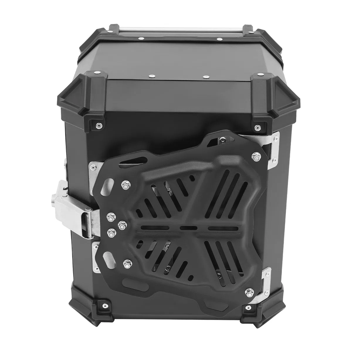 Topcase Motorrad 45L, Heckbox aus Aluminium, Motorradkoffer mit PU Leder Futter & Schloss | TopcaseProfessionelle | Universal Topcase | Max. Tragfähigkeit 10kg | Wasserdicht und Diebstahlsicher