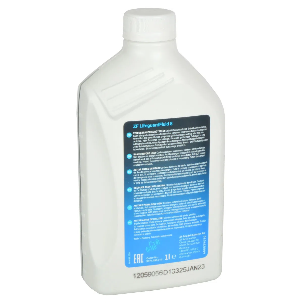 8 Liter ORIGINAL ZF GETRIEBEÖL LifeguardFluid 8 ATF Automatikgetriebe 8HP 1 Set | 1 Set