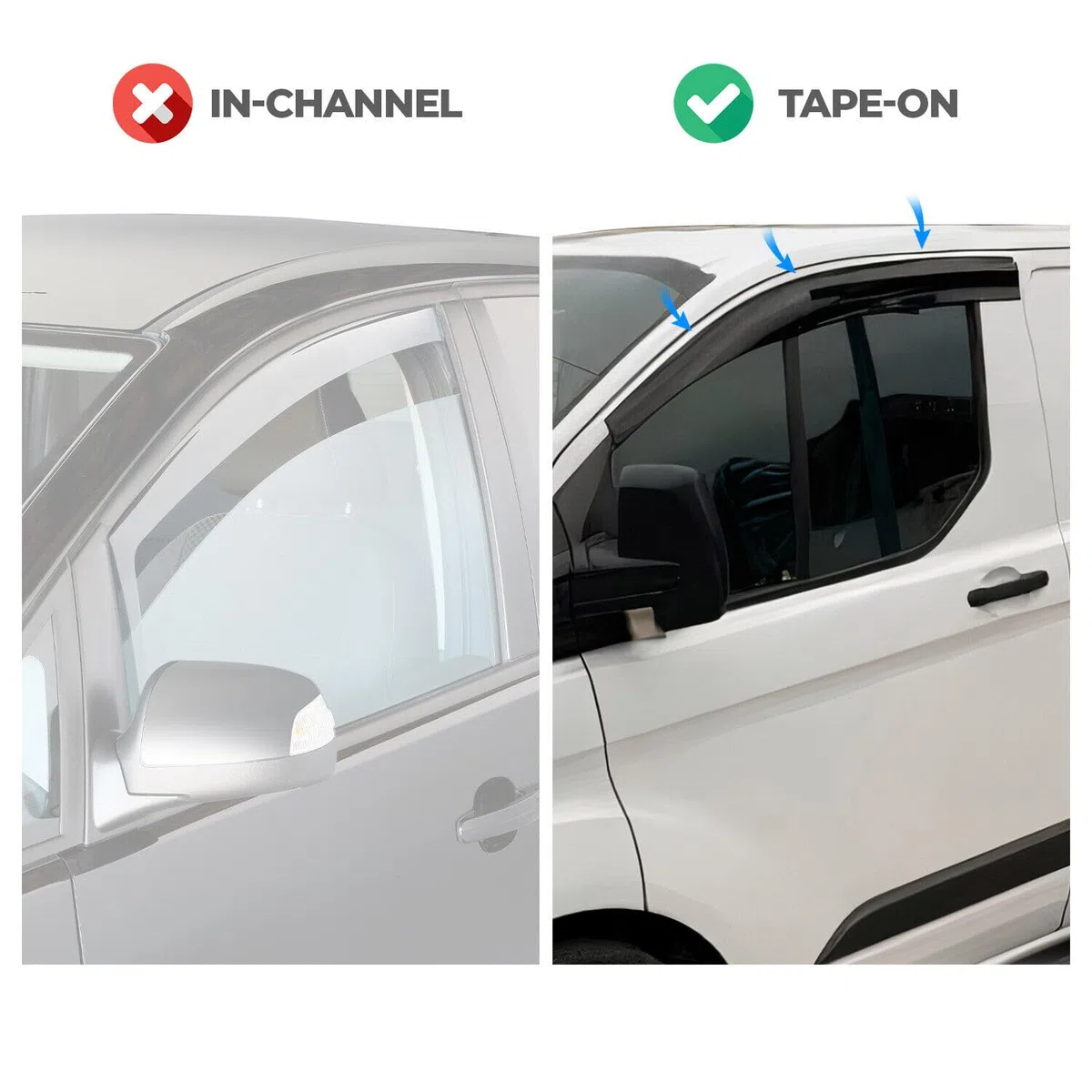 Windabweiser Luftabweiser Regenabweiser Seitenfensterabweiser Kompatibel mit Renault Kadjar 2015-2021 Autofenster Regenschutz Regenabweiser Anklebbare Deflektoren Externe Passform 4 Stück