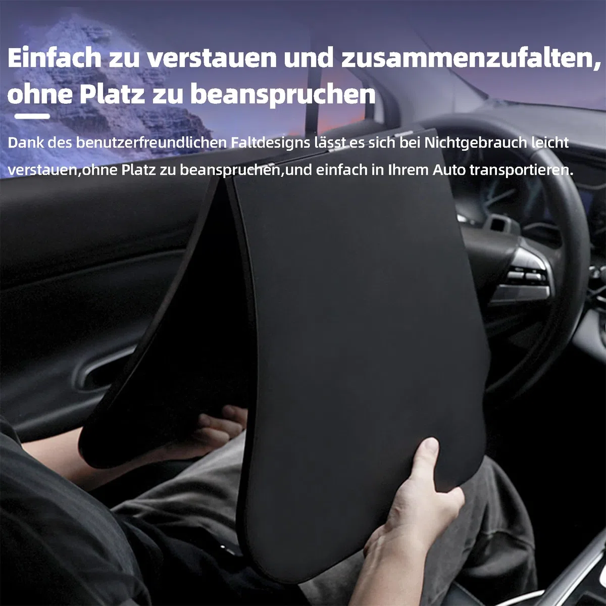Tragbare Auto Tisch Klappbar Multifunktionaler Auto Laptop Tisch für Fahrer und Beifahrer Mobiler Auto ESS Tisch mit Ergonomischem Gebogenem Design Ideal für Arbeiten Essen und Freizeit im Auto