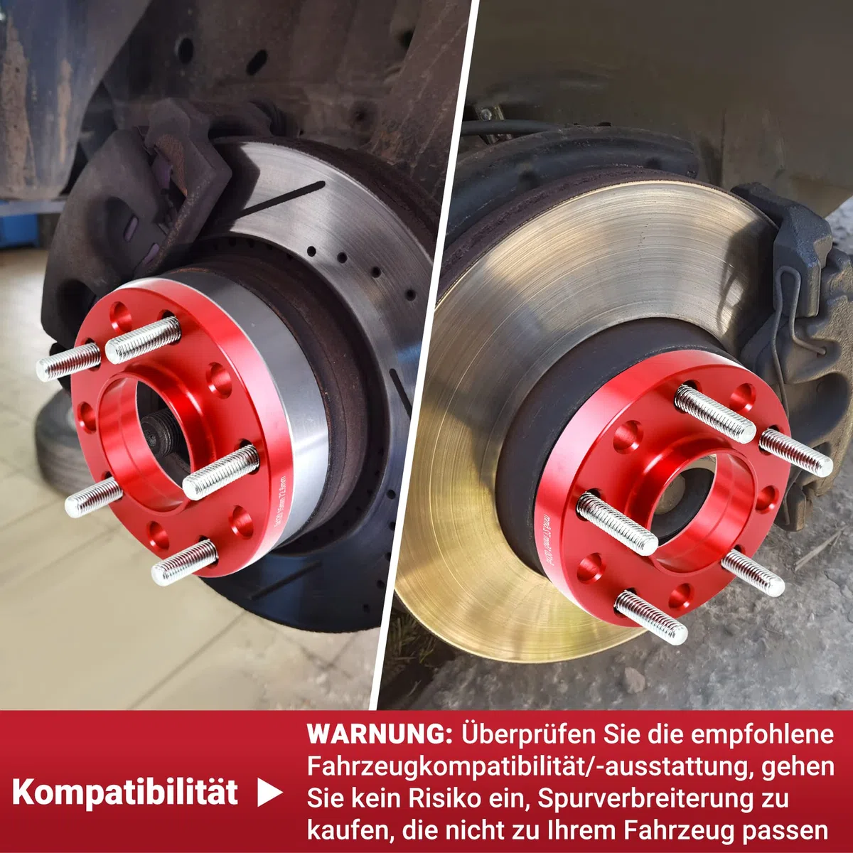 CarBole Spurverbreiterungen 5x120,15mm,72.56mm,Spurverbreiterung mit 10pcs Radschrauben,Distanzscheiben Kompatibel mit BMW,Rot,2-Teilig,10 Löcher,Keine ABE