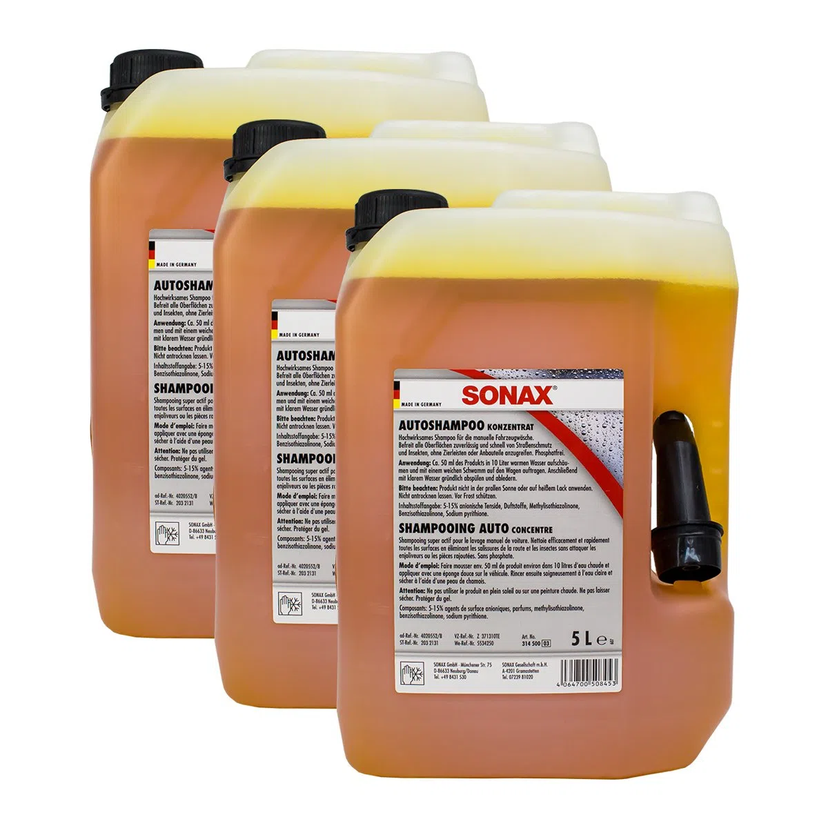 SONAX 3X 03145000 AutoShampoo Konzentrat 5L