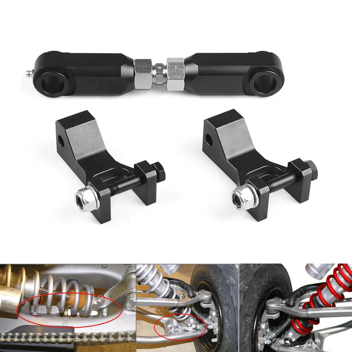 Wai Danie ATV Front- und Heck-Absenksatz Kompatibel mit Yamaha Raptor 350 YFM350 Raptor 660 660R YFM660R Raptor 700 700R YFM700 YFM Raptor660 Raptor350