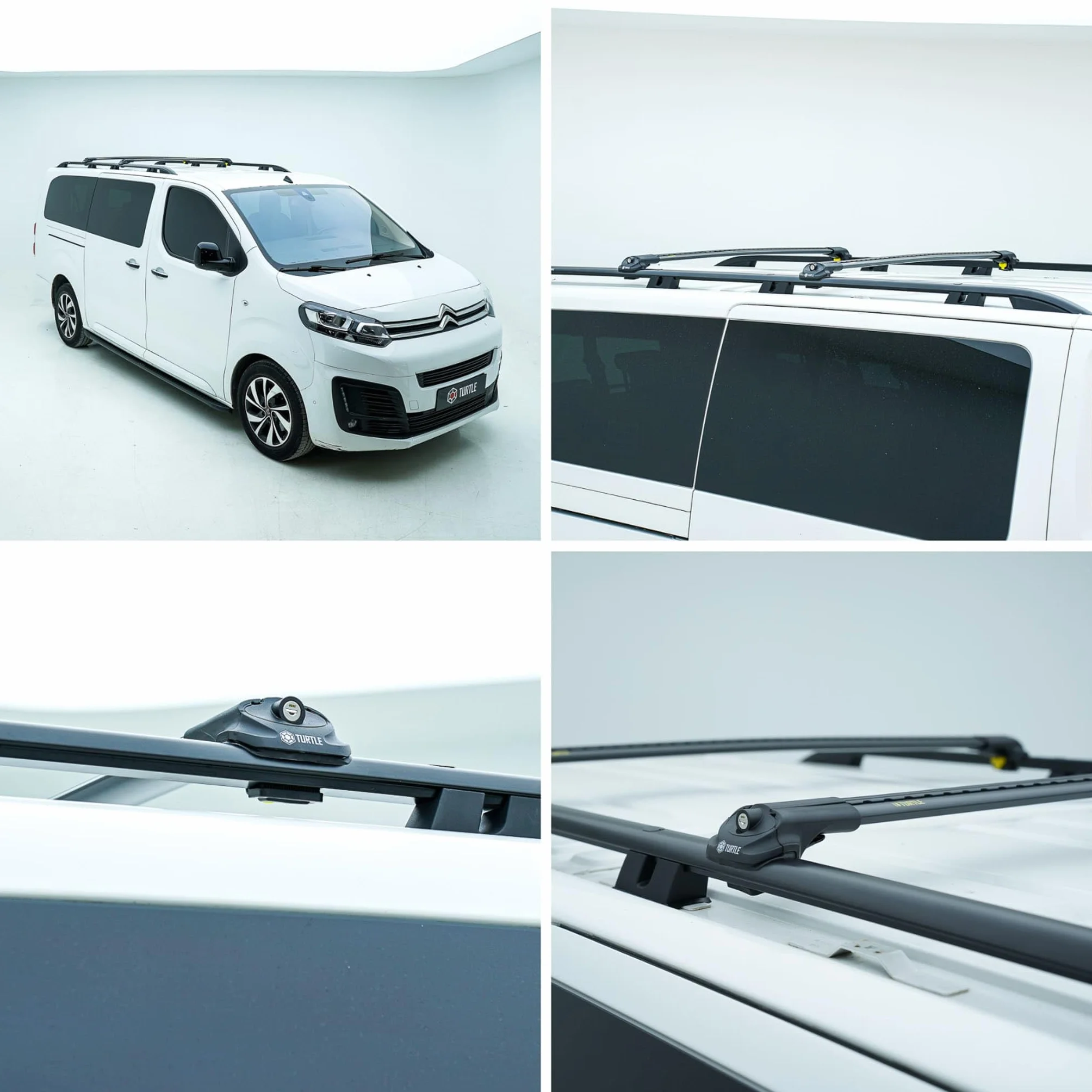 TURTLE Für Dacia Dokker 2013-2024 Crown Dachreling | SCHWARZ