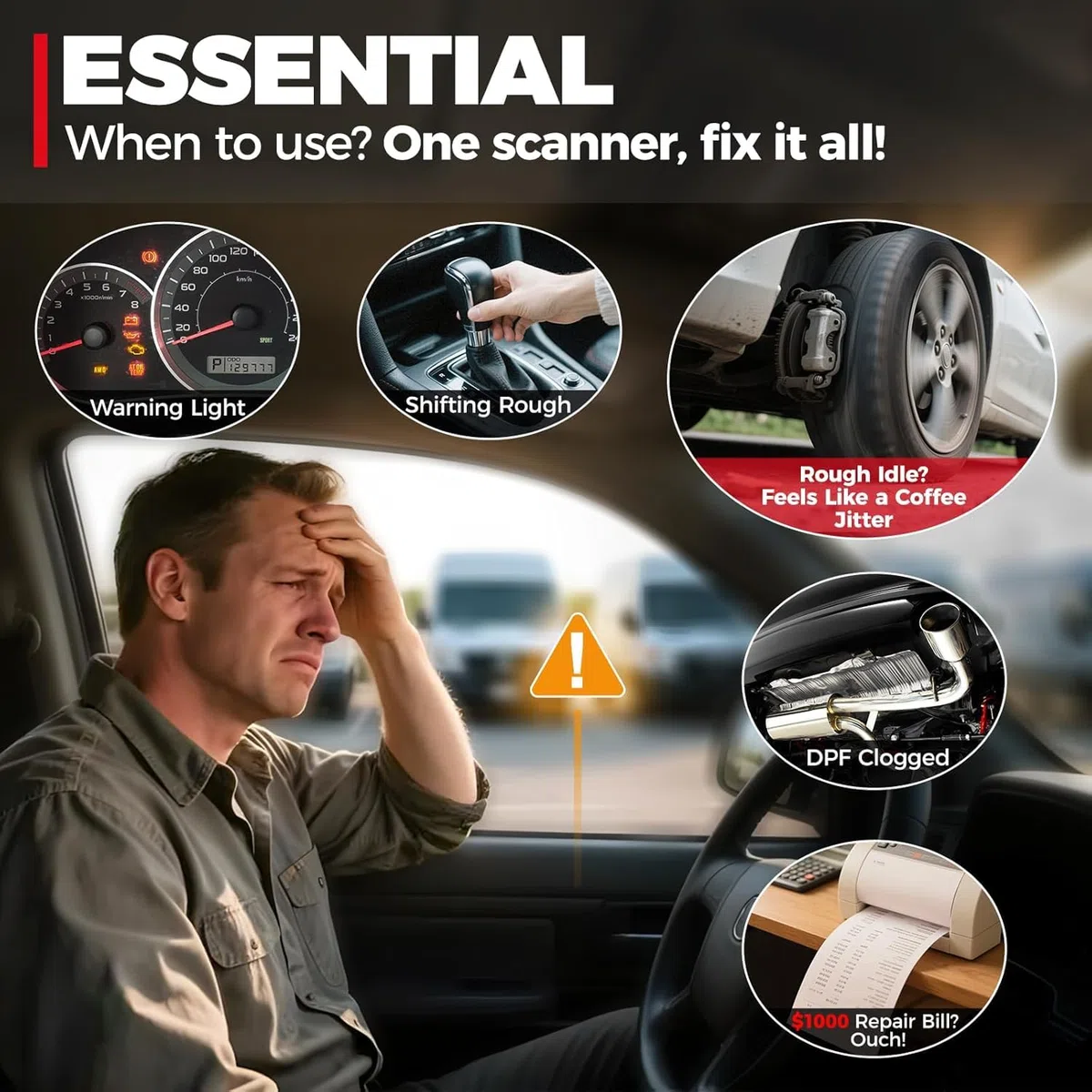 Launch CRP123I V2.0 OBD2 Diagnosegerät Auto, Auslesegerät Auto Check Engine/ABS/SRS/Getriebe Auto Diagnosegerät, Lebenslanges Kostenloses Update, Öl/Bremse/DPF/SAS/BMS/Drosselklappe Rese
