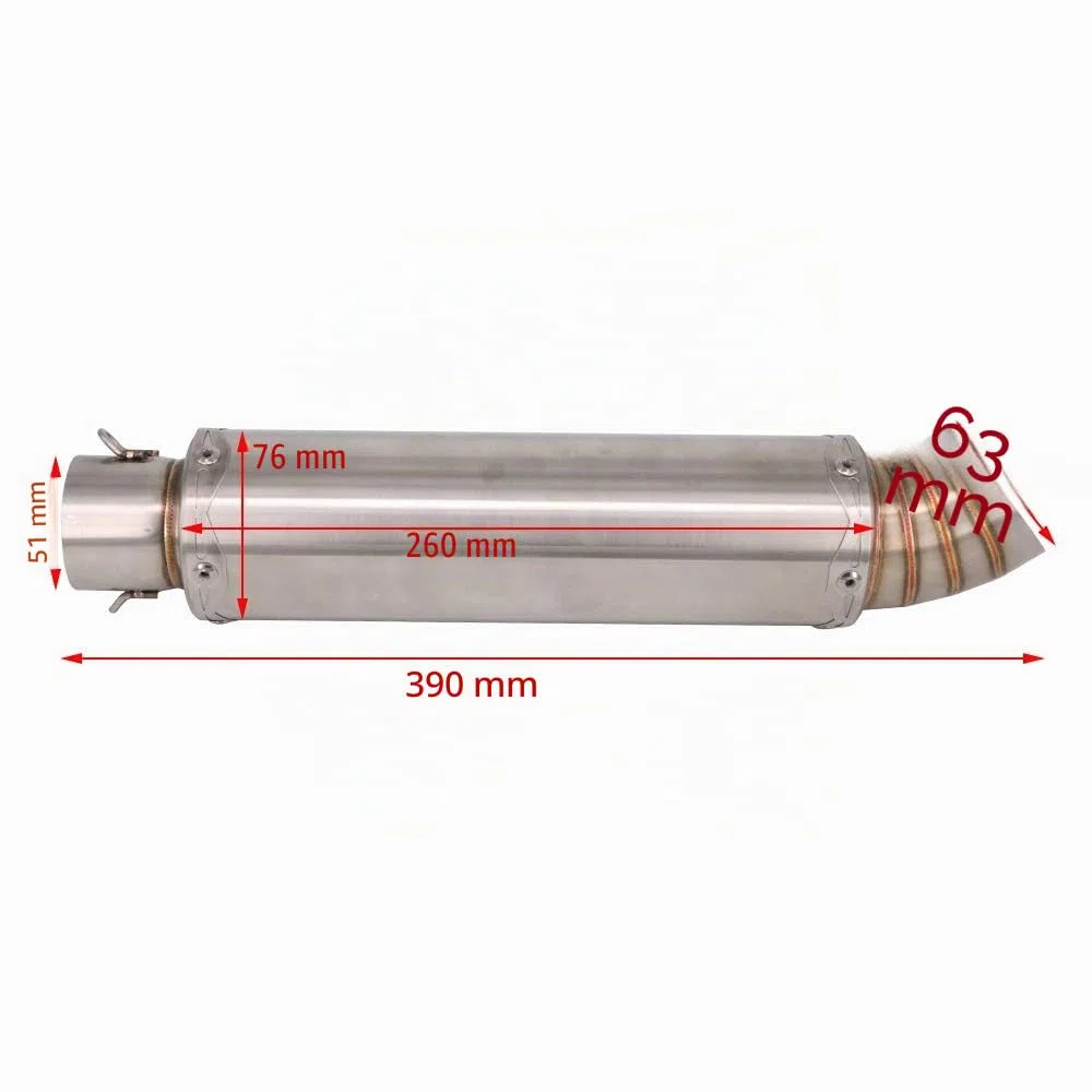 Motorrad Auspuff Universal - 51 mm Universal Motorrad Auspuff Sportauspuff mit für Dirt Bike Street Bike Scooter ATV