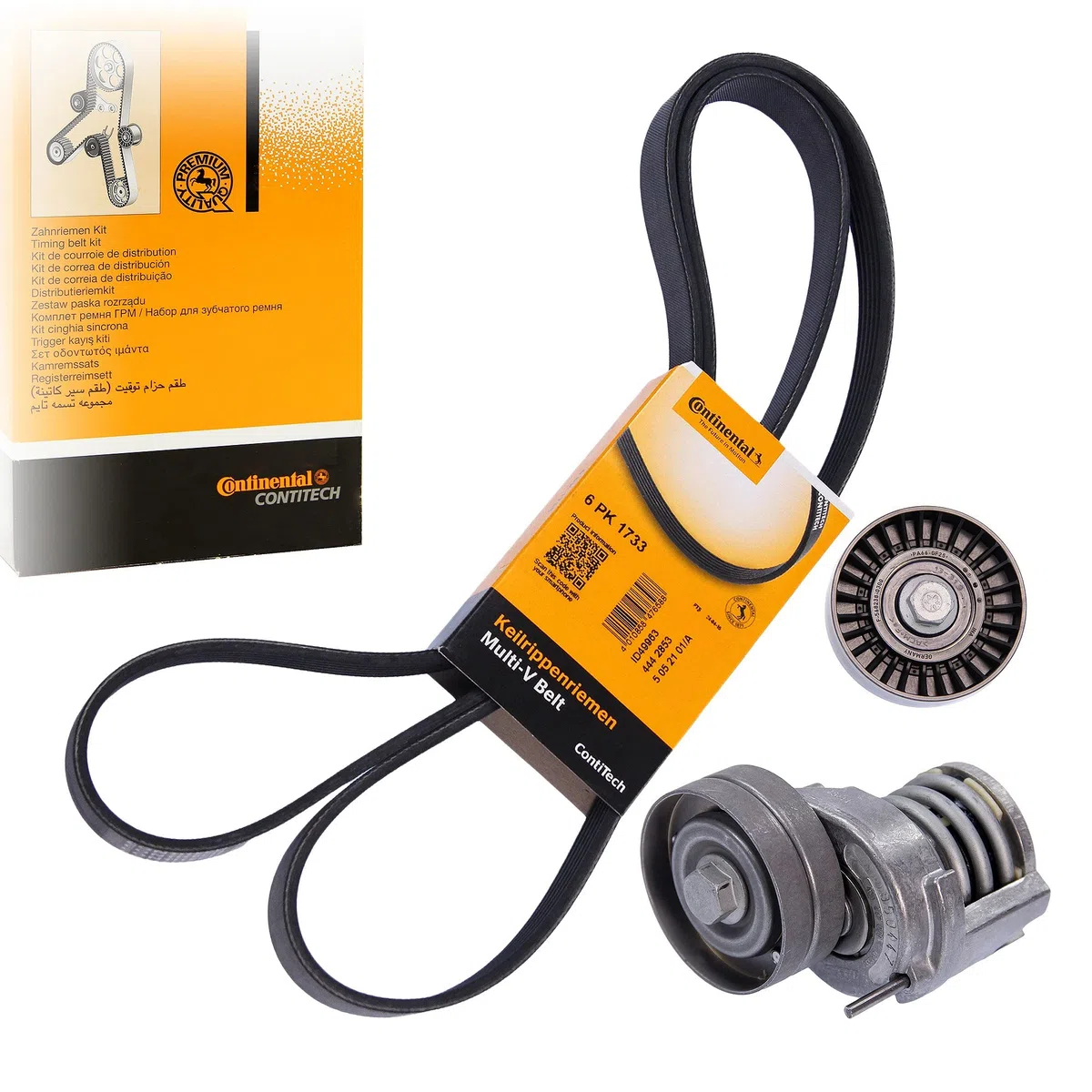 CONTITECH 6PK1733K3 Keilrippenriemensatz Keilrippenriemensatz 6Rippenanzahl + Spannrolle & + Umlenkrolle