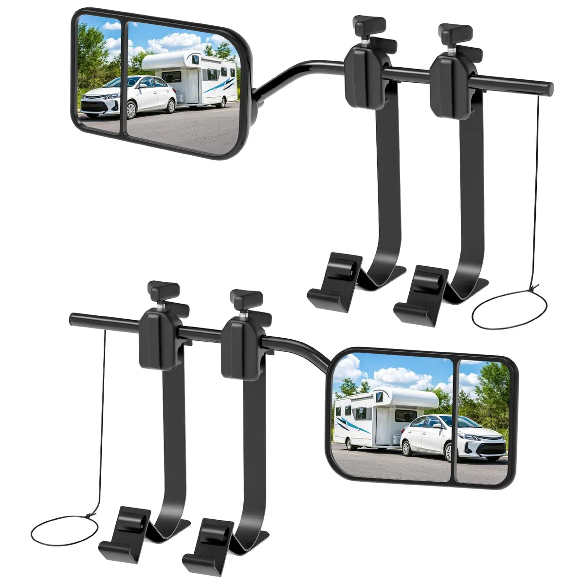 Wohnwagen Spiegel Auto Spiegel für Wohnwagen universal Zusatzspiegel Wohnmobil Außen Konvexspiegel wohnwagen 360° Drehung einstellbar für alle gängigen Fahrzeugtypen,Type 4