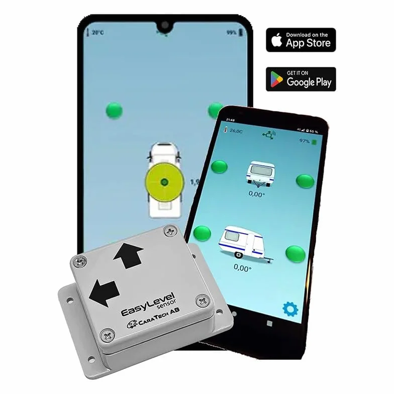 CaraTech EasyLevel Digitale Wasserwaage mit App Wohnmobil Trailer