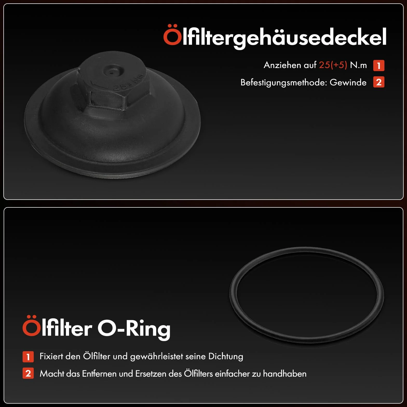 Frankberg Ölkühler Motoröl mit Ölfiltergehäuse Kompatibel mit Golf VI 5K1 517 Pas.sat 362 3C2 Fabia II 542 545 A3 8P1 8P7 Polo 6C1 6R1 Tou.ran 1T1 1T2 1T3 Leon Replace# 03L115389C