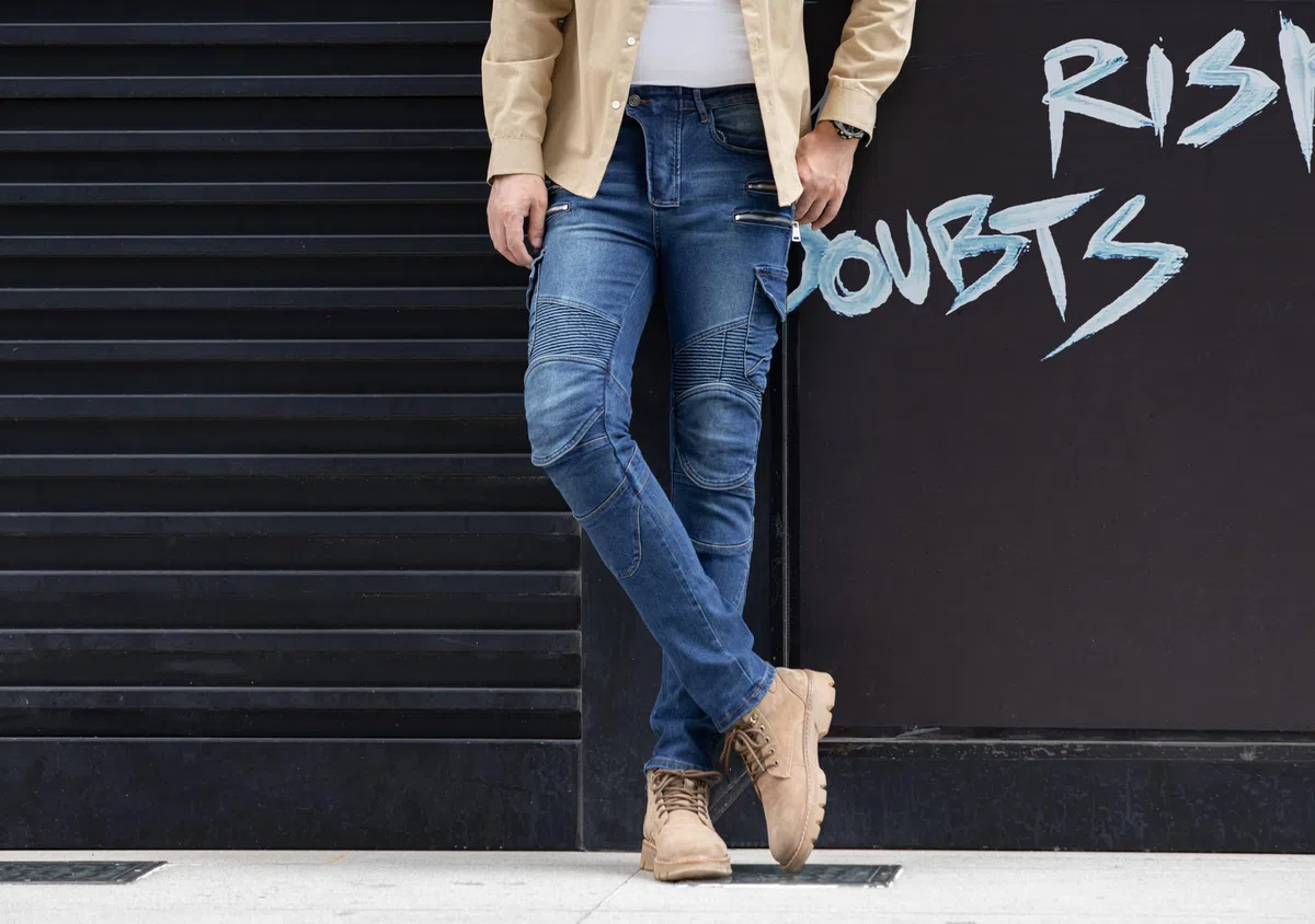 Motorrad Jeans mit entferbarer CE-Schutzausrüstung und Einstellbaren Luftdüsen für saisonengebundene Ride-Komfort