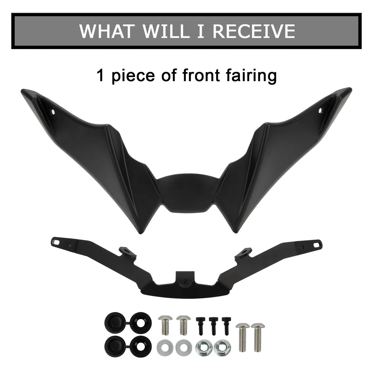Frontverkleidung Spoiler Schnabel Nose Cone Verlängerung Cover Extender für MT09 V3 2022-2023, PSLER Aerodynamische Flügel Deflektor Cowl Trim Zubehör(Mattschwarz)