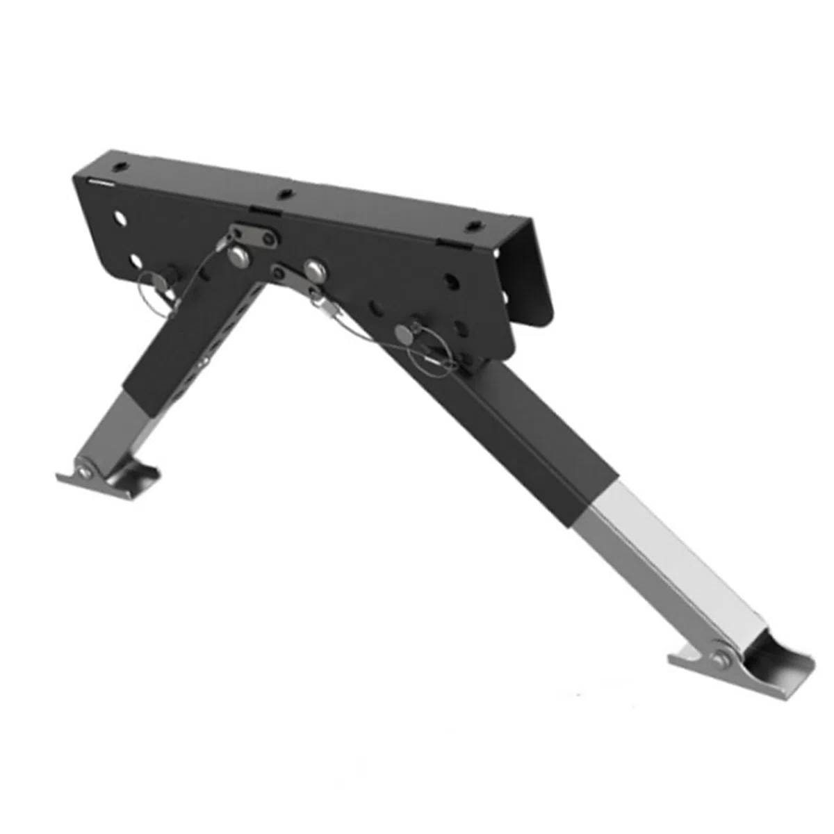 Verstellbare Trittstufenstütze aus Edelstahl, Zusammenklappbarer Trittstabilisator für Wohnwagen mit 5. Rad und Rutschfestem Gummipolster. Robustes Design