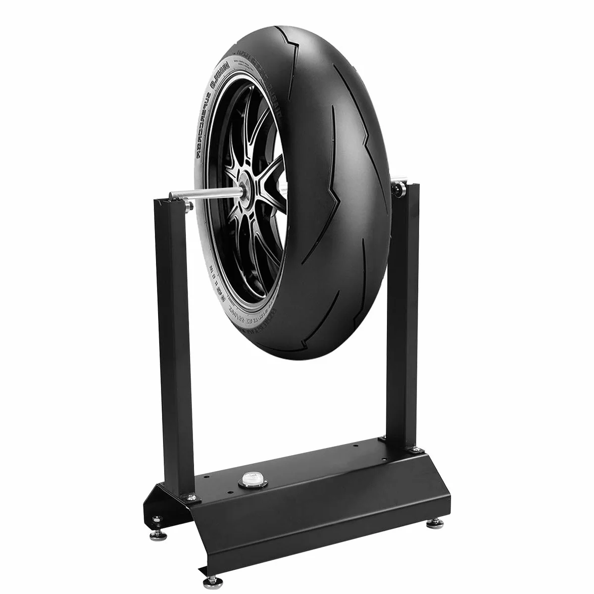 COSTWAY Auswuchtgerät für Motorradräder, Auswuchtbock Motorradreifen Felgenauswuchtmaschine, Radauswuchtmaschine mit verstellbaren Kegeln, Wuchtgerät Wuchtbock Felgen, 40,5 x 22 x 51 cm