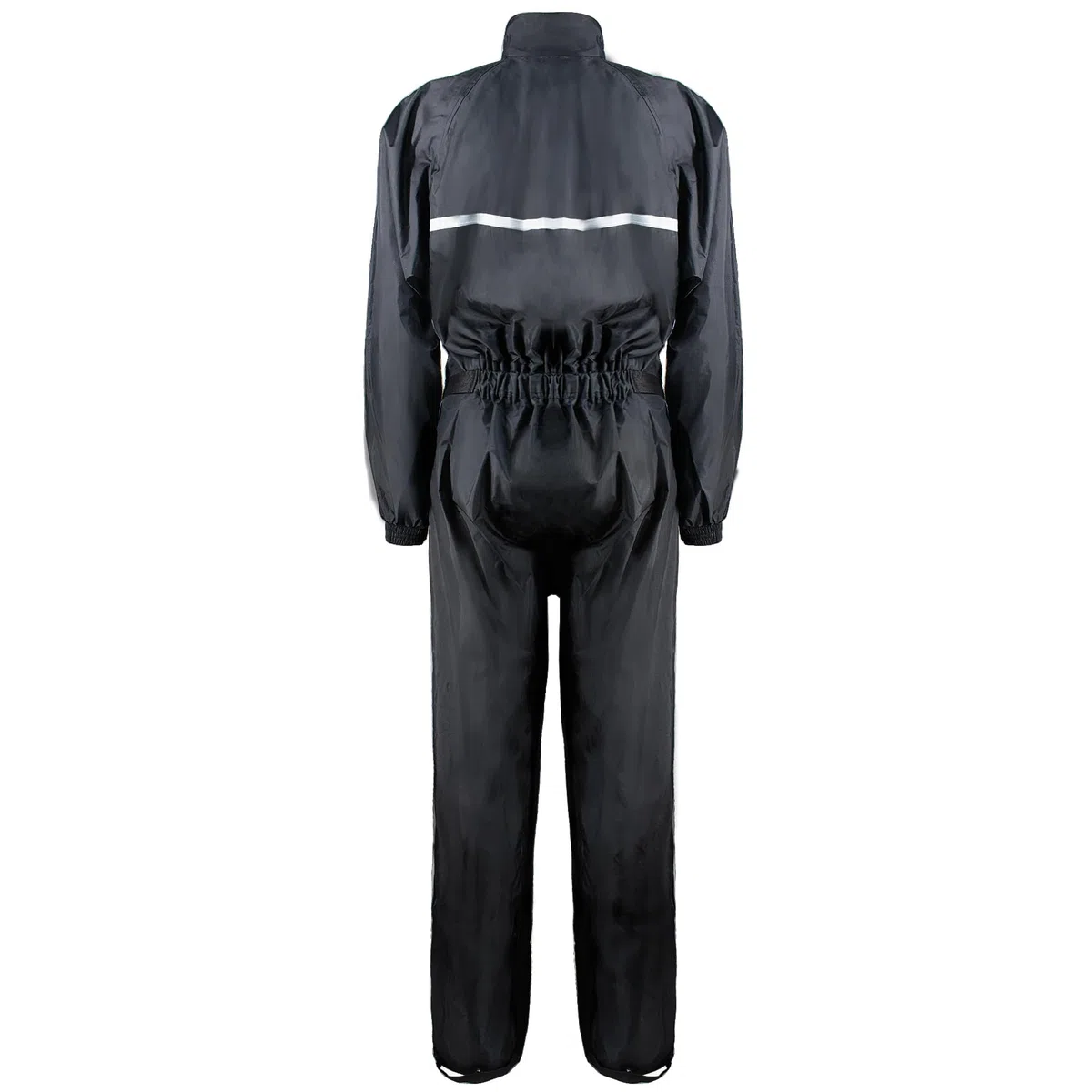 Zorax Wasserdichter winddichter Motorrad-Regenanzug für Herren, Regenbekleidung, Regenmantel, Tragetasche, reflektierende Streifen, Schwarz , 4X-Large