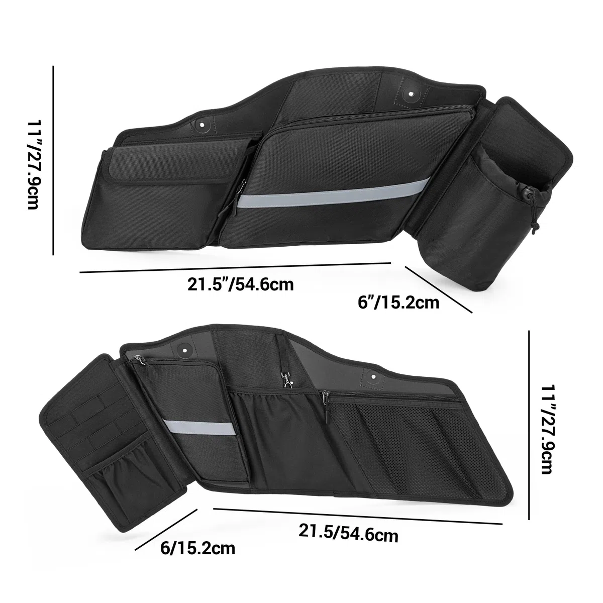 HODRANT 2er-Pack Motorrad-Satteltaschen-Organizer, Innentaschen für Satteltaschen, kompatibel mit Touring-Modellen 2014–2025 Street Glide, Road Glide, Road King, Electra Glide (nur Taschen)