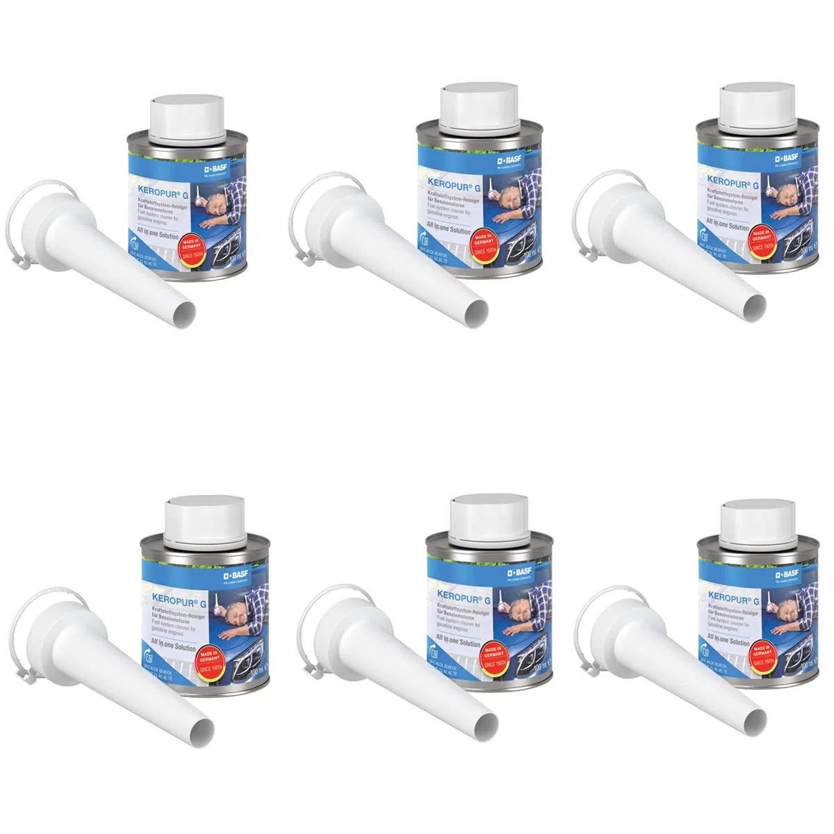 KEROPUR 6er Set BASF G Benzinadditiv Benzinzusatz Kraftstoffadditiv, Made in Germany, 6X 100ml