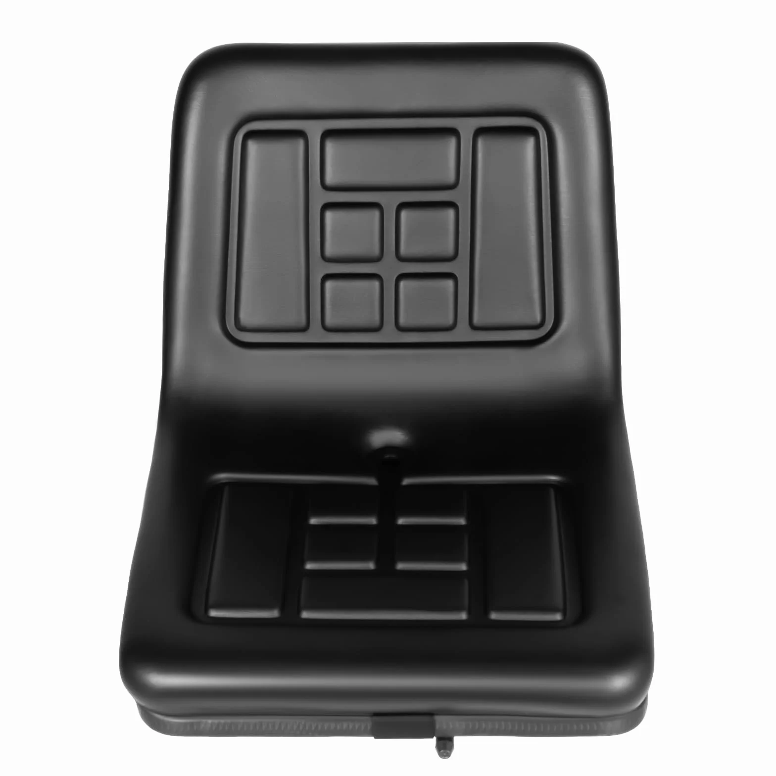 MINRS Universal Traktorsitz mit Rückenlehne, PVC-Leder, wasserdicht, schwarz, passend für Traktor, Gabelstapler, Bagger, Rasenmäher und Kippmulde