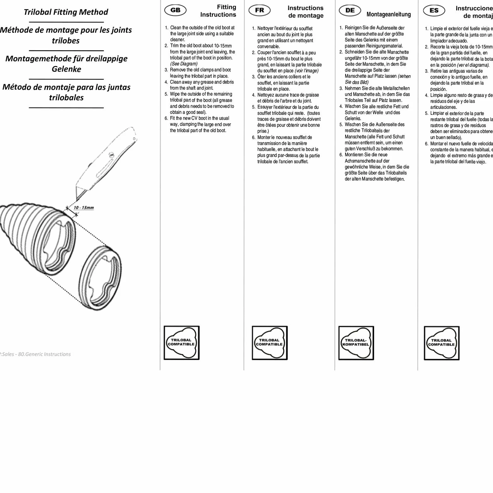 BandelOne enthält 2x Universal Quick Fit Achsmanschette zum Kleben Klebemanschette Antriebswelle
