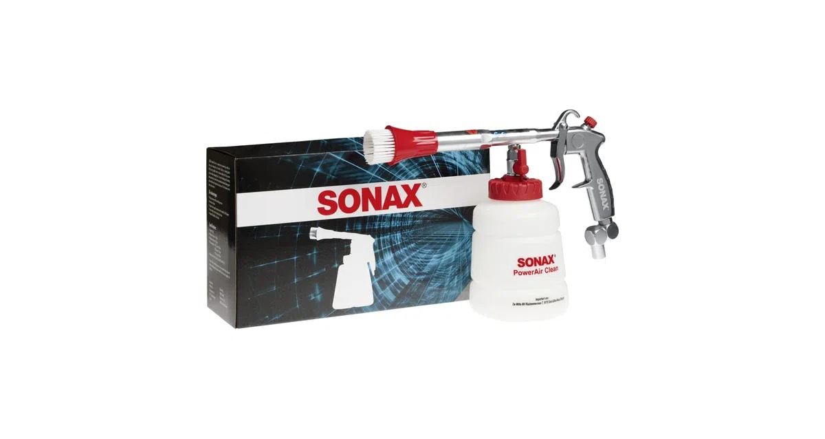 SONAX PowerAir Clean (1 Stück) druckluftbetriebene Saugbecher-Pistole mit patentierter Ball-Technologie zur Innenraumreinigung, Art-Nr 04169050
