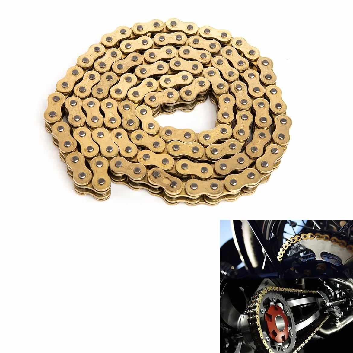 Motorradkette Öldichtungskette DID O-Ring 520 525 530 Ketten 120 Glieder für ATV Quad MX Enduro Motard Racing Driving Chain (520HV-120L)