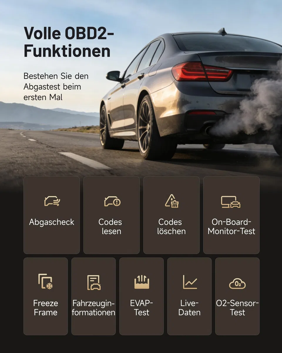 TOPDON AD600S OBD2 Diagnosegerät, Auslesegerät Auto alle Autos für 4 System Diagnose, 9 Servicefunktionen für Öl/DPF/ABS/BMS/SAS, Volle OBDII Funktionen, KOSTENLOSE LEBENSLANGE Updates