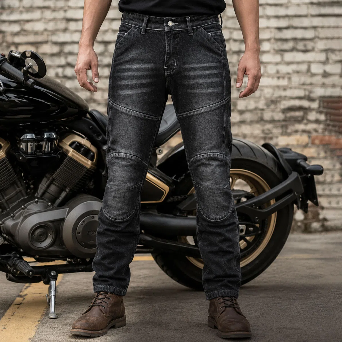 Motorradhose Herren, Motorrad Jeans Damen Aus Aramidfaser, Unisex Motorrad Schutzhose Hose Mit Protektoren CE-geprüft nach EN 17092-3:2020