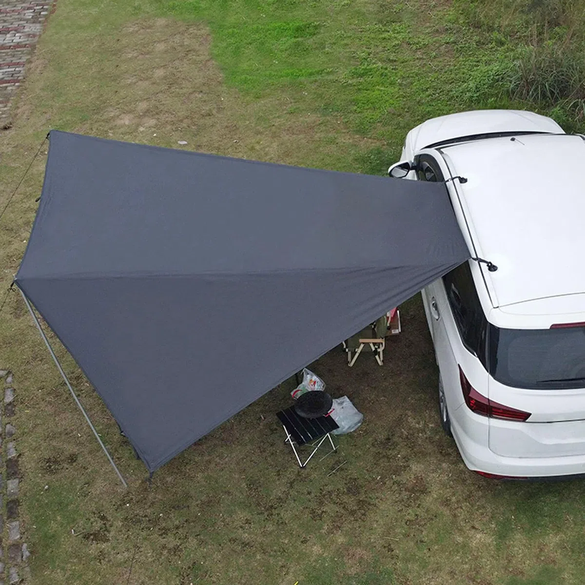 Universal Auto Markise, Sonnenschutz Auto Seitenmarkise Camping Markise für Auto, SUV, LKW, Wohnmobilen, 380 X 280 cm