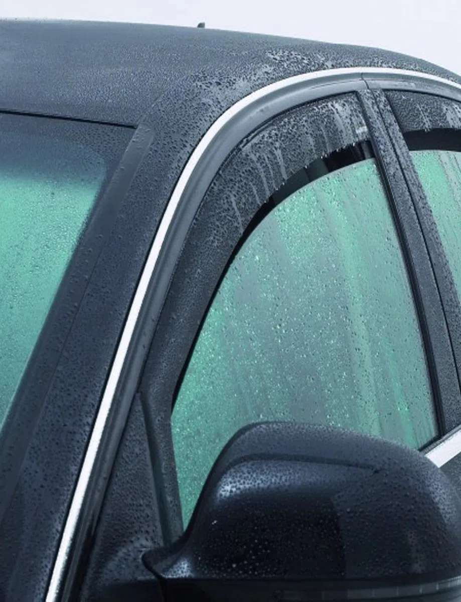 Vordere Windabweiser (1 Set) für die Fahrer und Beifahrerseite-CLS0020065D passend für VW LT Dunkles Material KaWa, 2-Door, -1995