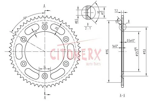 Kettensatz 17/54 für Honda XR 125 L JD19 2003-2008 XR125L doppelt verstärkt Originalübersetzung