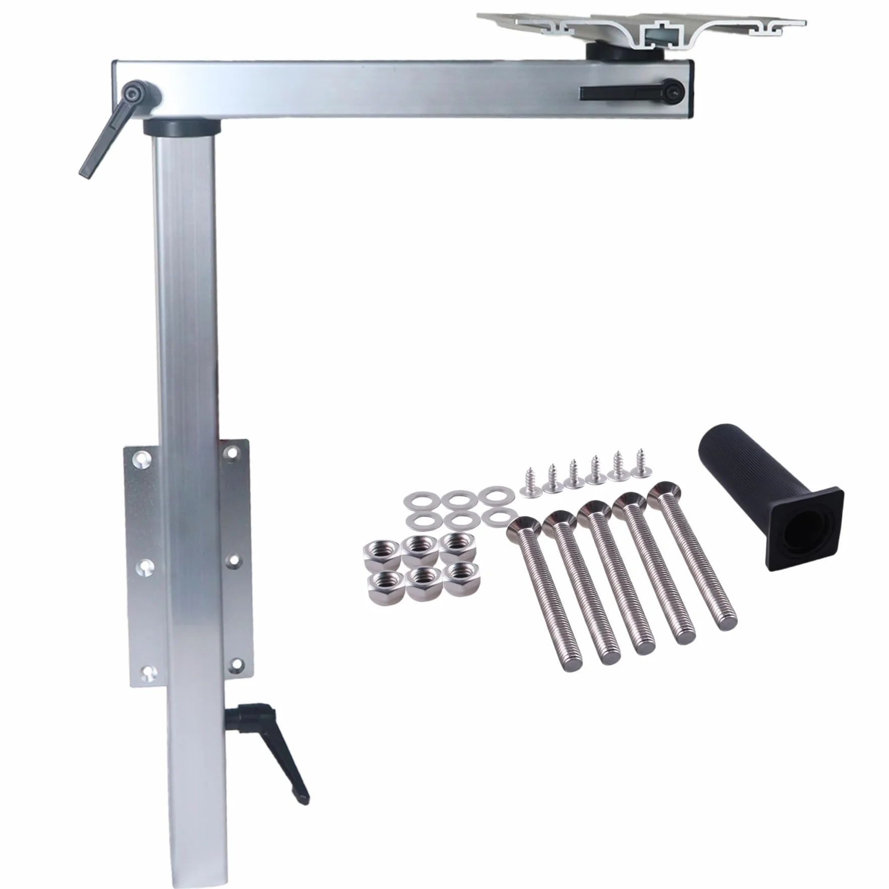 Abnehmbare RV-Tischbein, Tischbeinklammern 360° drehbares Tischbein, Einstellbare DIY-Möbelbeine, Wohnmobil Beinsystem für Wohnmobile, Yachten, Wohnmobile