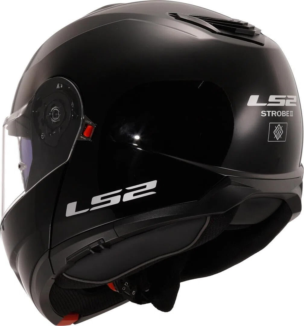 LS2, Modularer Motorradhelm Strobe II Gloss Black, M