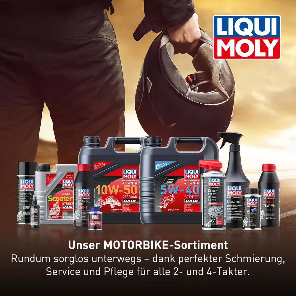 LIQUI MOLY Motorbike 4T Synth 10W-40 Street Race | 4 L | Motorrad 4-Takt-Öl | Art.-Nr.: 20754