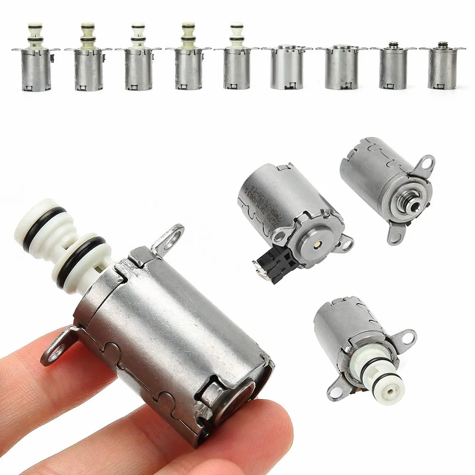 Qiilu 9-teiliges Getriebemagnetventil, 6-Gang MPS6 6DCT450 Getriebemagnetkit Passend für Focus/C-/Galaxy//Mondeo