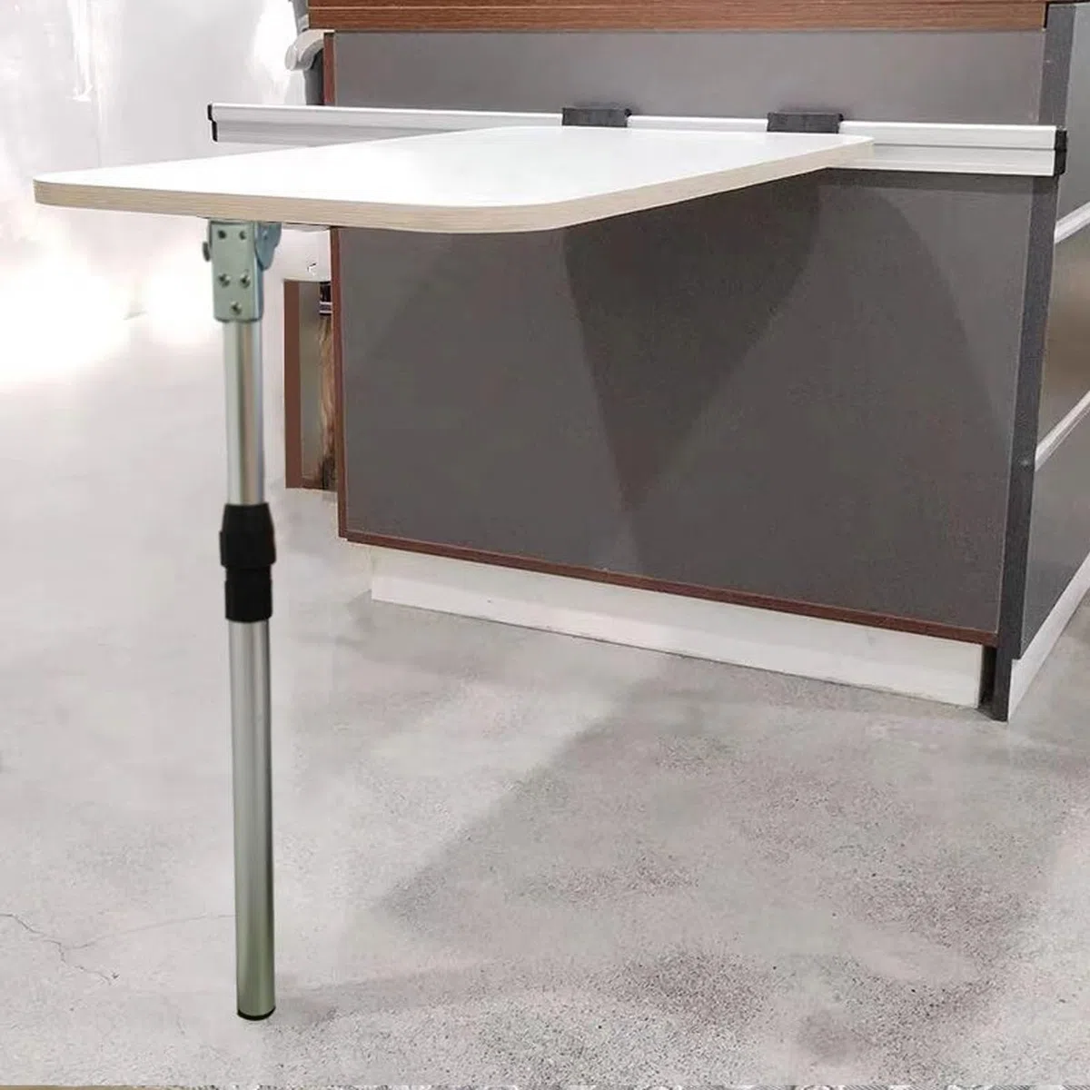 Tischbein Klappbar, RV-Tischbeine Höhenverstellbar aus Edelstahl, Platzsparend, für Wohnwagen, Yacht, Büroschreibtisch(62-110cm/24-43in)