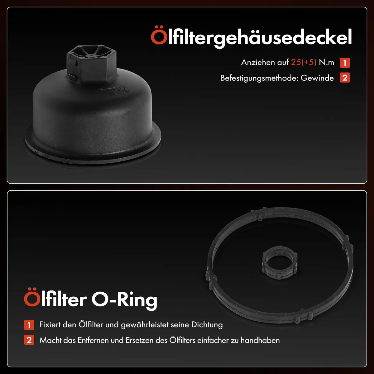 Frankberg ölkühler ölfilter Benzin Kompatibel mit 307 Break 3E 1.6L 206 CC 2D 1.6L Berlingo Multispace B9 1.6L 206 Schrägheck 2A/C 1.6L Replace# 1103P3