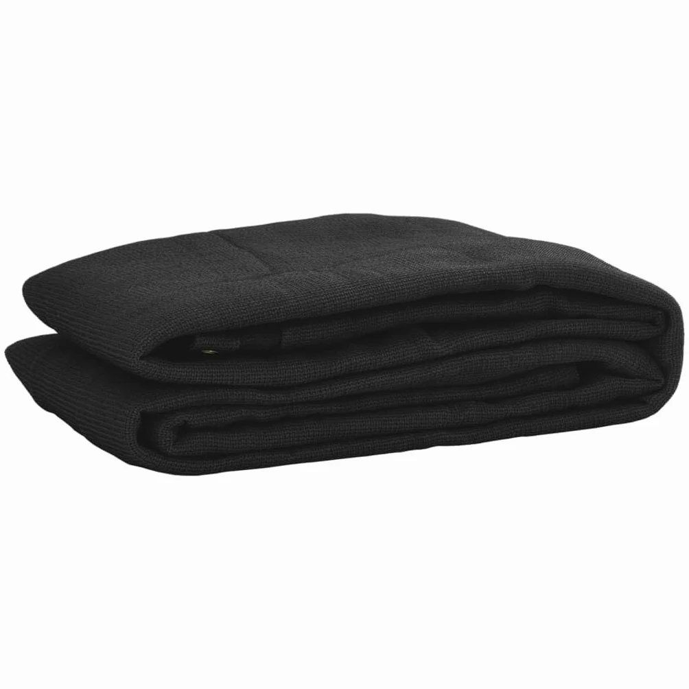 Containernetz HDPE 3,5 x 8 m Schwarz mit Messingösen, feinmaschig und UV-beständig, robustes Schutznetz für Ladungssicherung auf Anhänger, Fahrzeug, PKW, SUV und Ladefläche