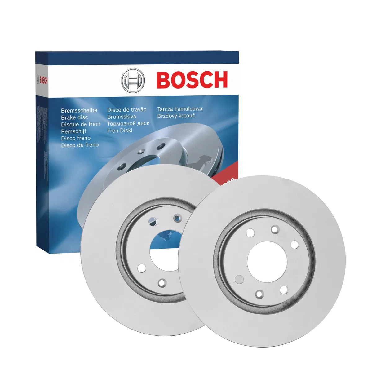 Bosch BD876 Bremsscheibensatz - 282.6 mm solide, hochgekohlte Bremsscheiben - Vorderachse - ECE-R90-zertifiziert - hohe Kühlleistung und zuverlässiger Korrosionsschutz - 1 Satz aus 2 Scheiben