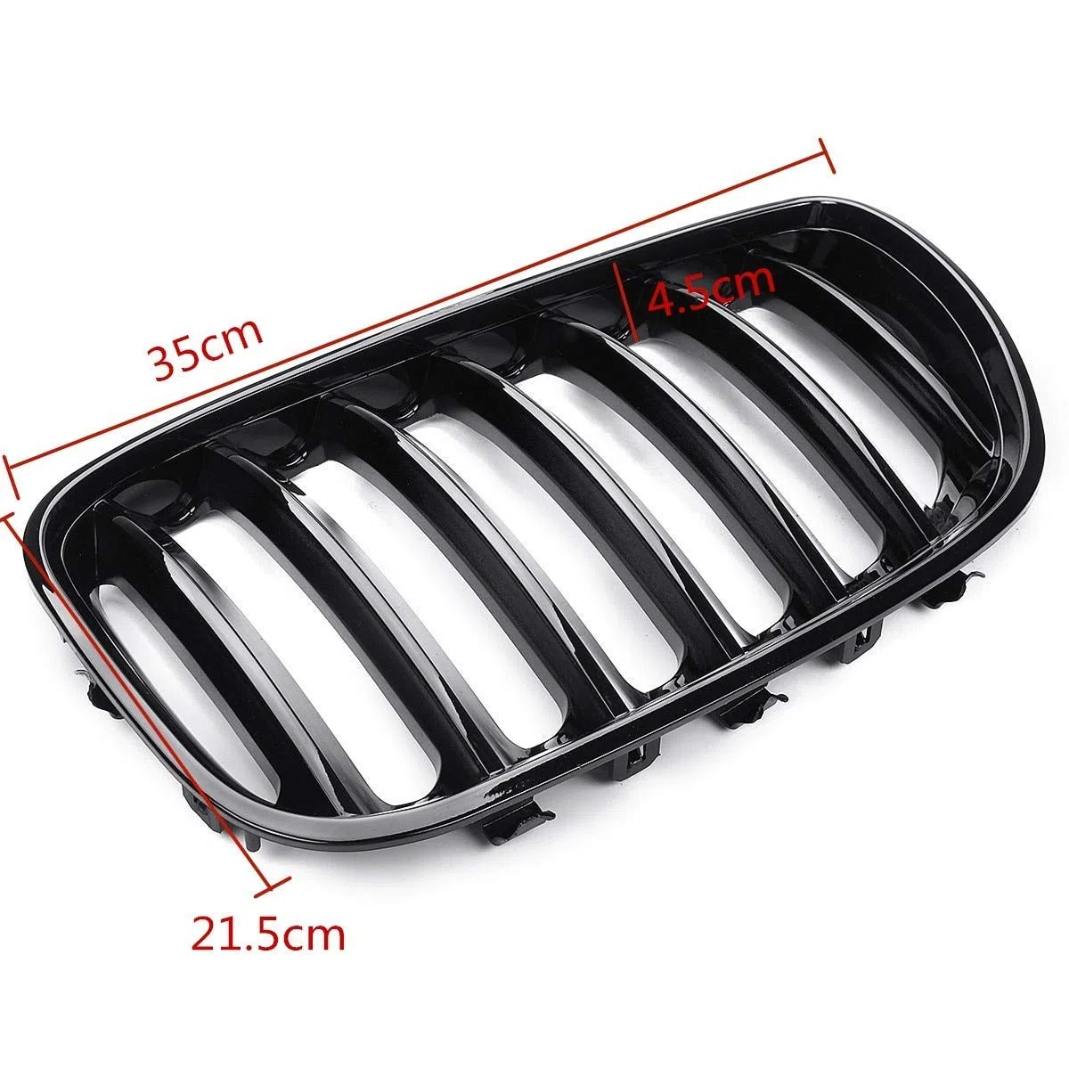X5 E53 2004–2006 Frontstoßstangengitter für Frontstoßstange, glänzend, Schwarz, 1 Paar