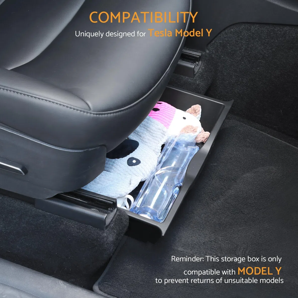 2PCS Model Y Für Tesla Sitz Organizer Box Rutschfeste Vordersitze Langlebiges Autozubehör Aufbewahrungsbox TPE-Material Hohe Temperaturbeständigkeit Zum Auto Ordentlich