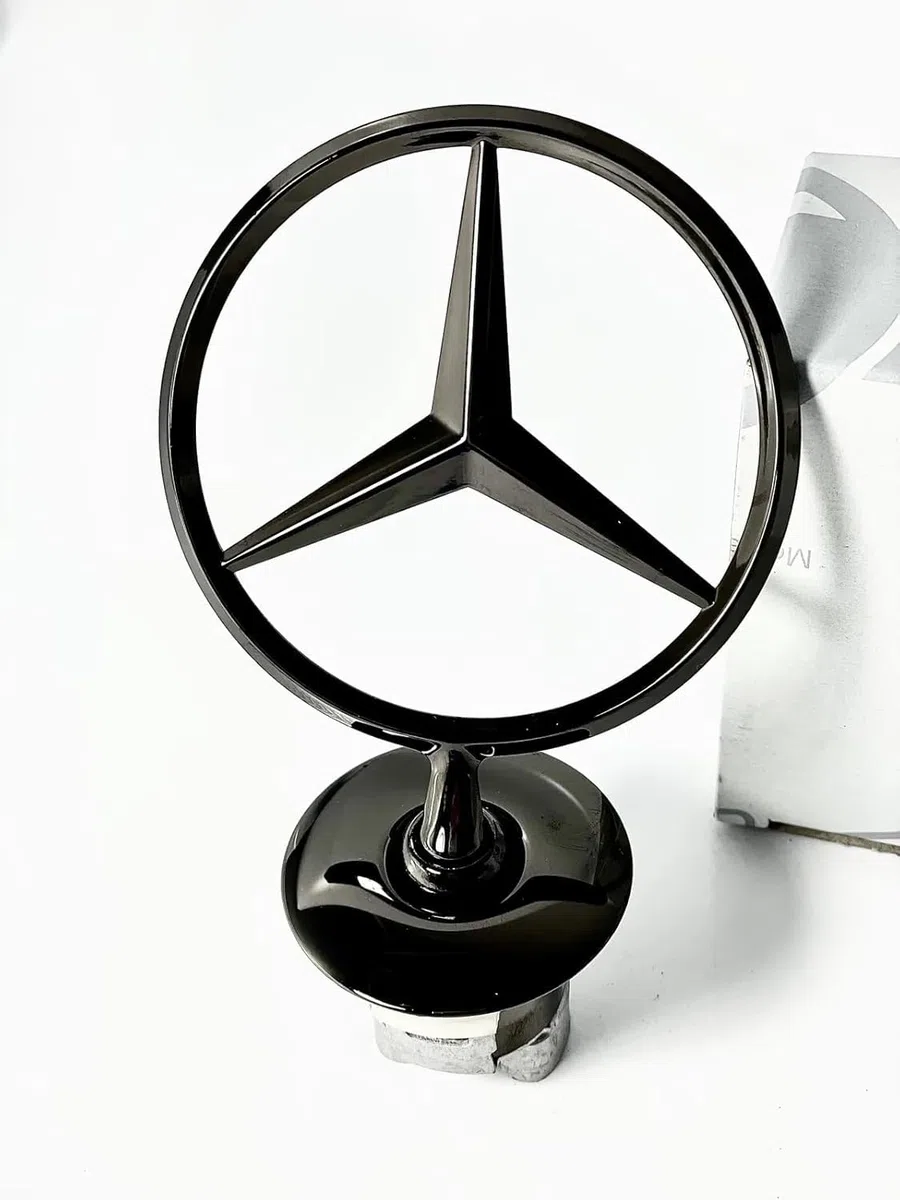 Mercedes-Benz Stern Motorhaube Schwarz Original A2238177300 für C-Klasse, E-Klasse, S-Klasse, GLS, CLK