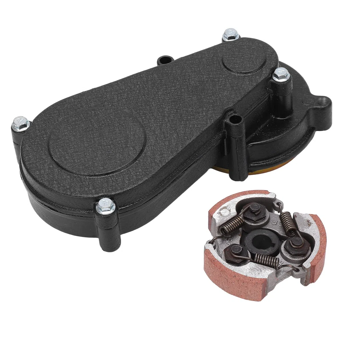 Kupplungsfedern Dirt Bike, Akozon 49cc Gear Box Motorrad Kupplung 14T Kupplungsbelag Kupplungstrommel Glockengehäuse Getriebe mit Kupplung für 47cc 49cc Mini Pocket Quad Dirt Bike ATV