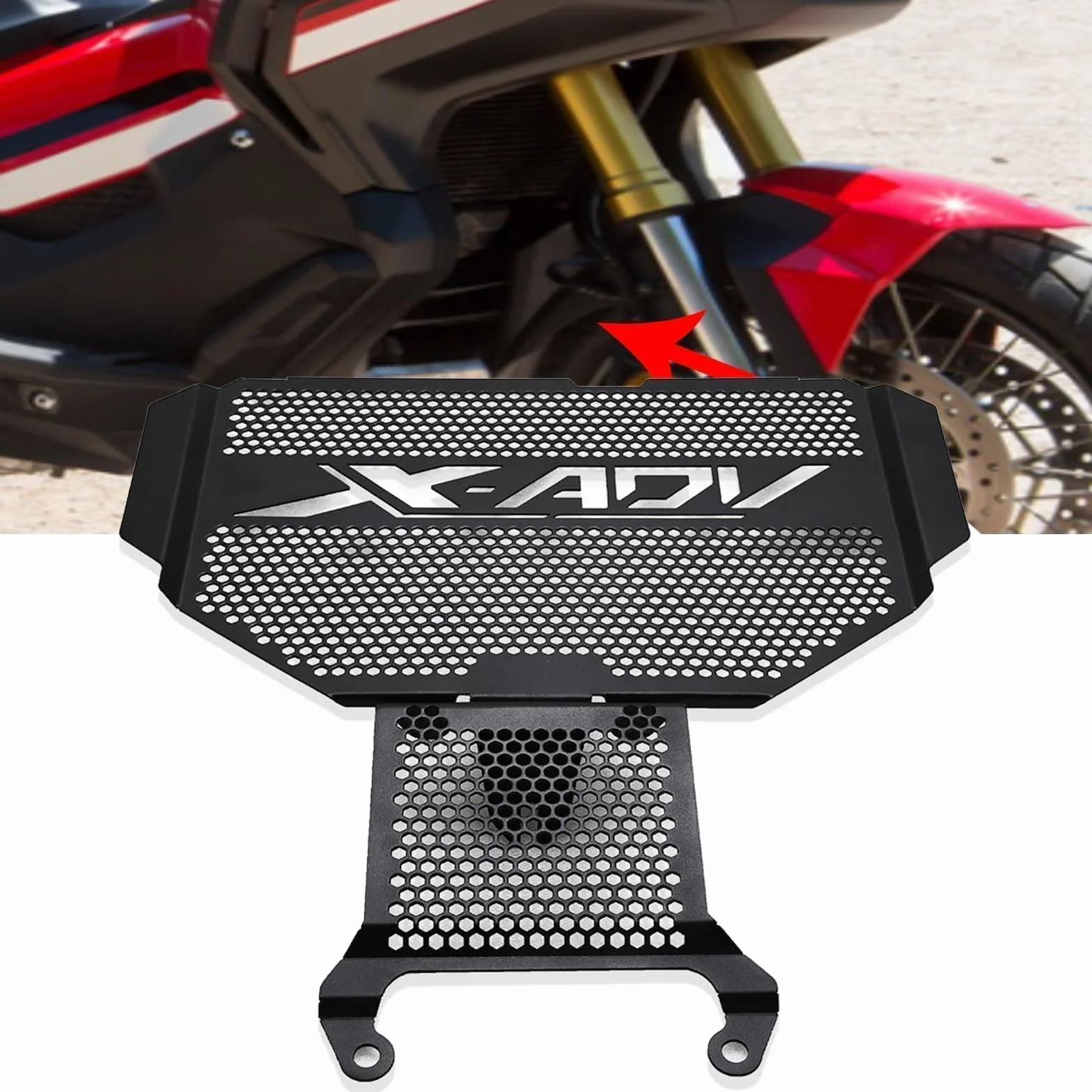 XADV 750 Motorrad Aluminium Radiator Abdeckung Kit für X ADV 750 XADV 750 X-ADV 750 2021 2022 2023 2024 2025 Schwarz