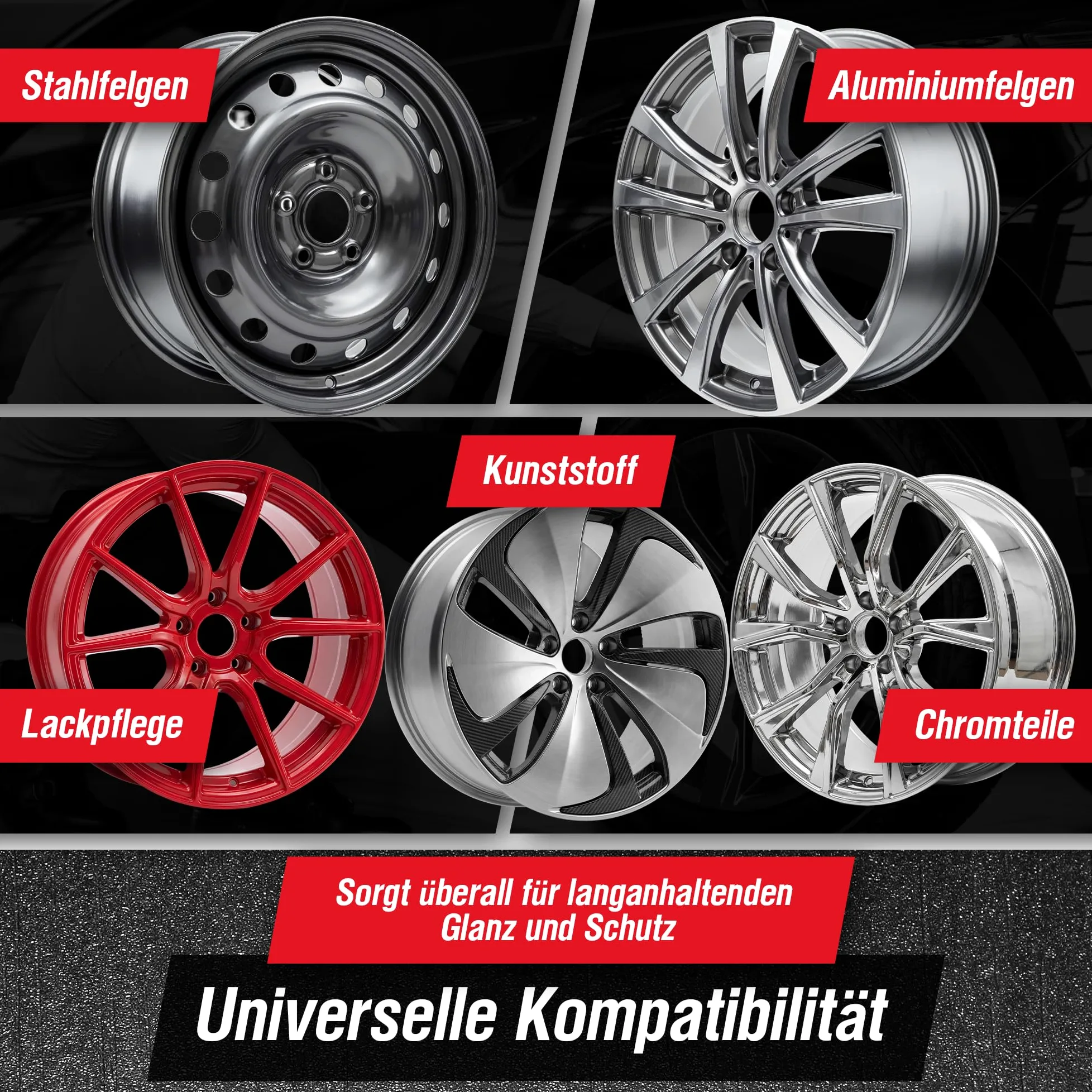 ACS3000 EASY Felgenversiegelung – Keramikbeschichtung für Felgen – Langzeitschutz gegen Bremsstaub, Salz & Schmutz – Hydrophober Lotus-Effekt, Keramik Versiegelung, Schutzversiegelung inkl. Poliertuch