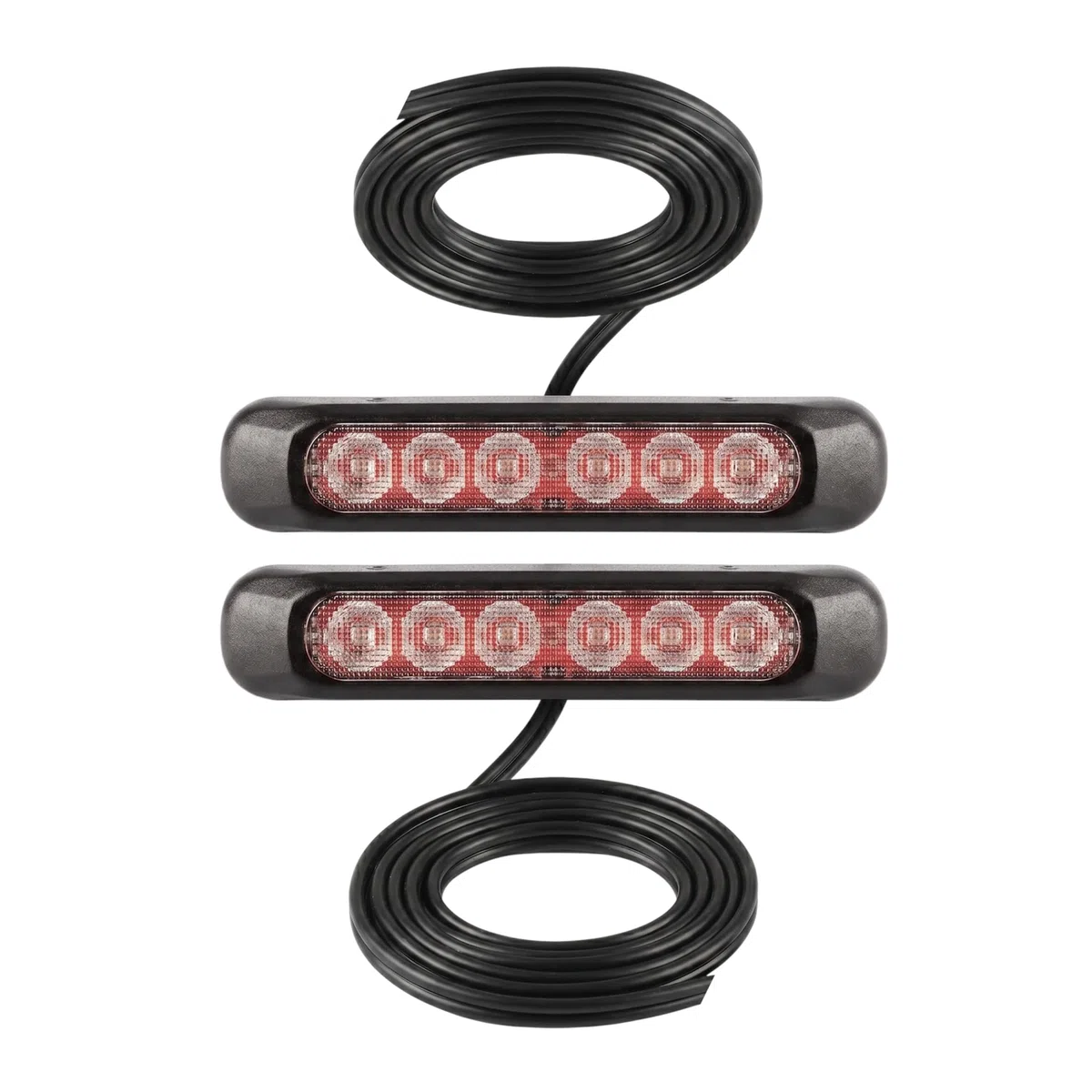 Universal LED Leuchten Set 12V/24V für Anhänger, LKW & PKW - Kompakte Rückleuchten, Frontleuchten, Blinker, Bremslicht, Rückfahrscheinwerfer - E9-Zulassung (2x Nebelschlussleuchte)