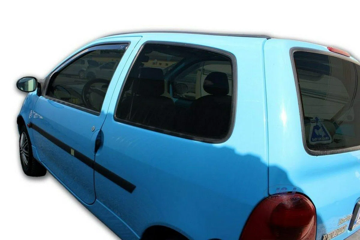 J&J AUTOMOTIVE Windabweiser passend für Renault Twingo 3-Türer 2000-2007 2tlg, Heko Regenabweiser Vorne Getönt Dunkel Passform
